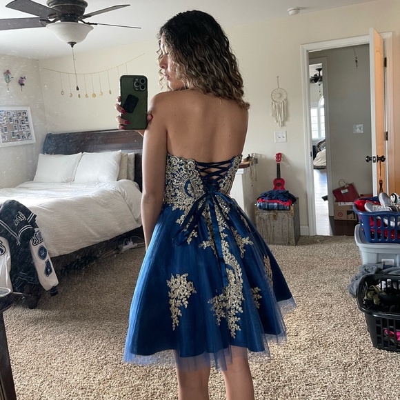 Camille La Vie Strapless Corset Homecoming or Formal Dress - Picture 2 of 6